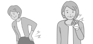 見守られる人の体調不良やケガのイメージ