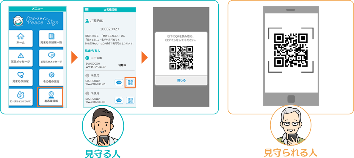 ＱＲ招待が便利